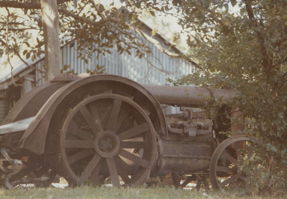 Old tractor at North Pine Country Park, ca. 1993