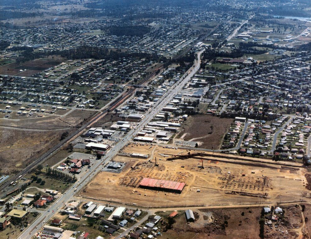 Aerial view looking northwest over Gympie Road Strathpine