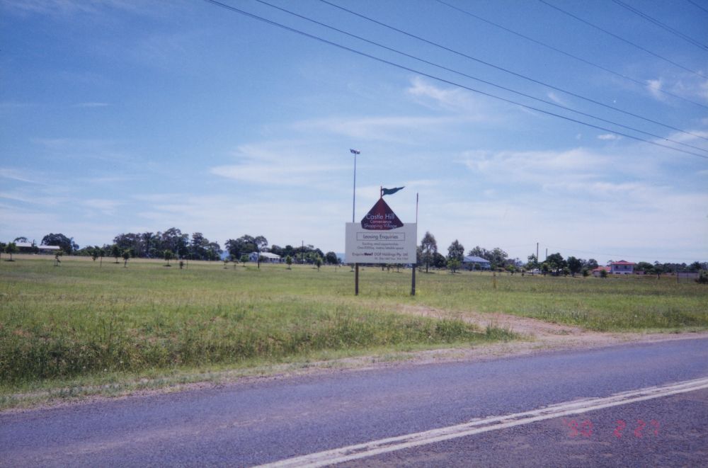 Development signage for proposed Castle Hill Shopping Centre, ca. 1996