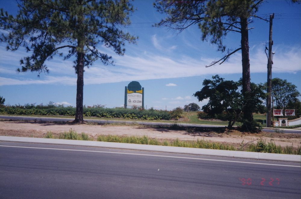 Advertisement sign for Mango Hill located on Anzac Avenue Mango Hill, ca. 1996