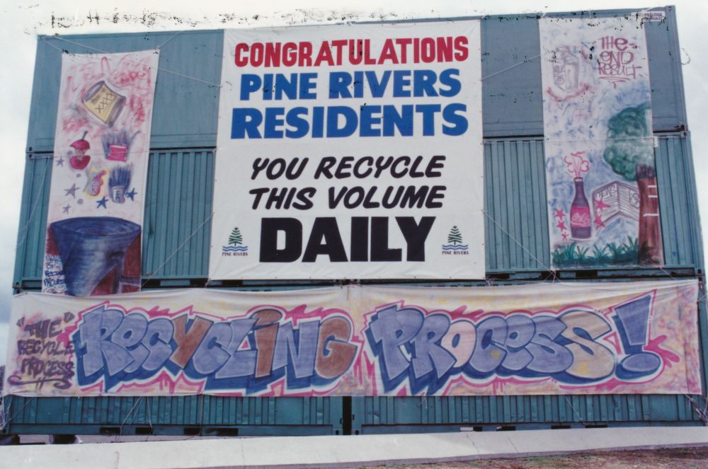 The tower of recycling rubbish, ca. 1990