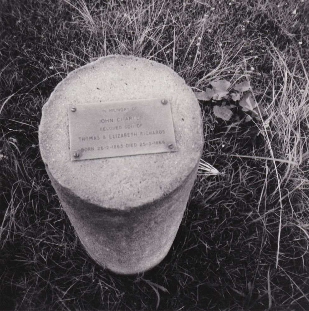 Grave of John Charles Richards, Camp Mountain, 1976