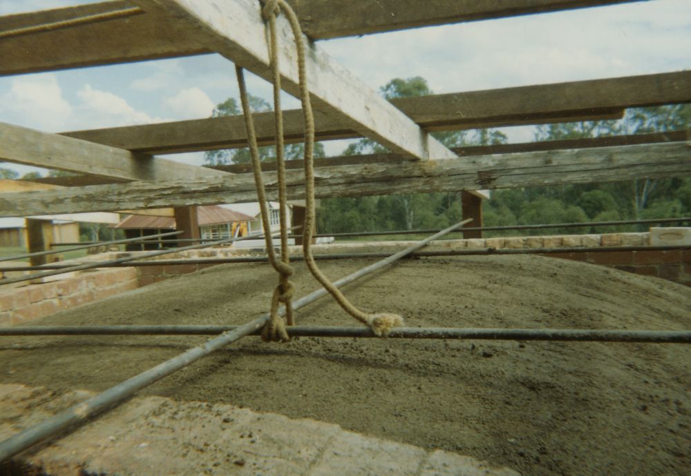 Construction of the Bakehouse, North Pine Country Park, ca. 1984