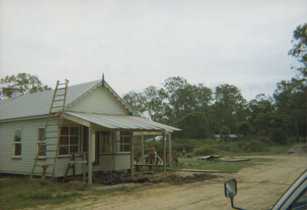 Construction of the Bakehouse, North Pine Country Park, ca. 1984