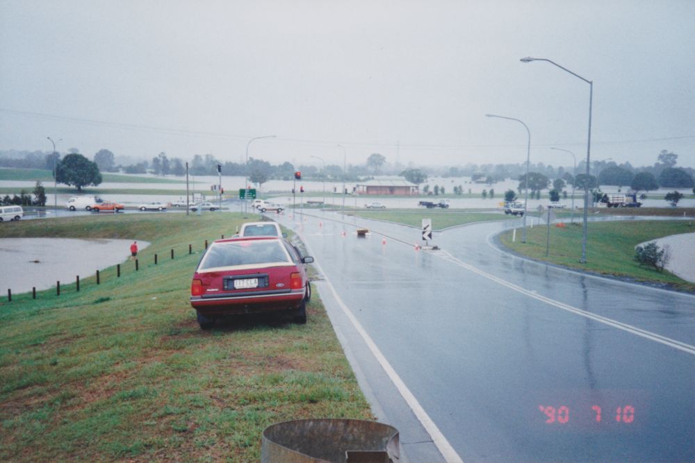 Flood waters from the South Pine River at Strathpine, April / May 1996