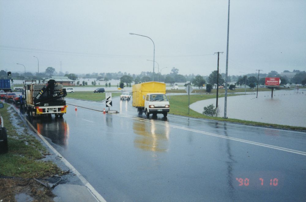Flood waters from the South Pine River at Strathpine, April / May 1996