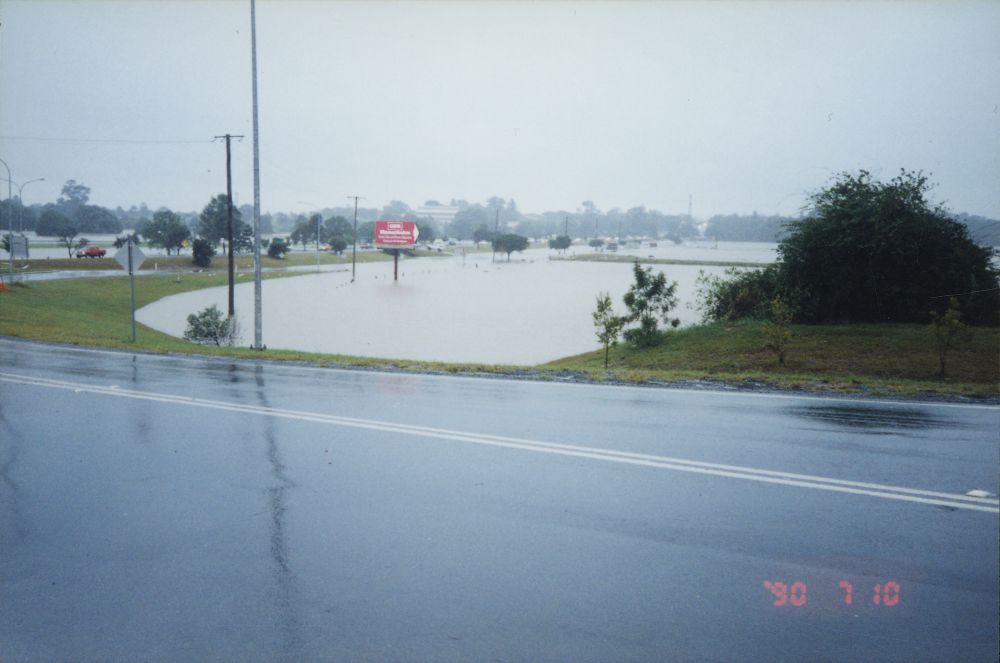 Flood waters from the South Pine River at Strathpine, April / May 1996