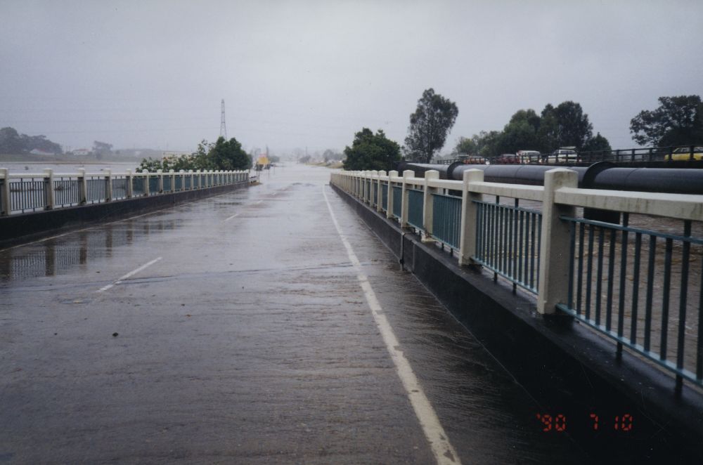 Flood waters from the South Pine River at Strathpine, April / May 1996