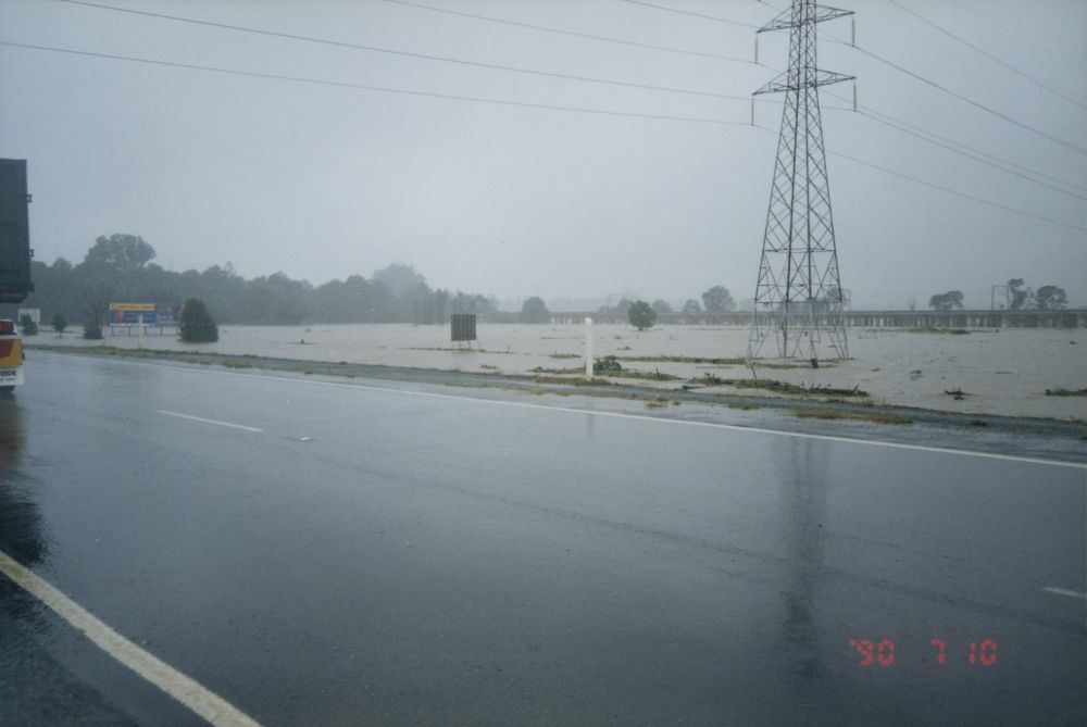Flood waters from the South Pine River at Strathpine, April / May 1996