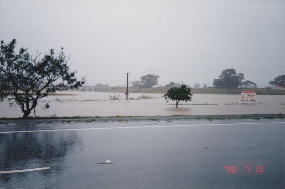 Flood waters from the South Pine River at Strathpine, April / May 1996