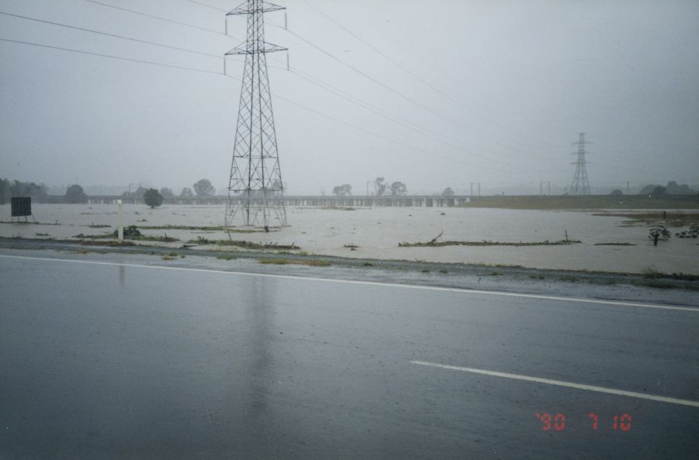 Flood waters from the South Pine River at Strathpine, April / May 1996
