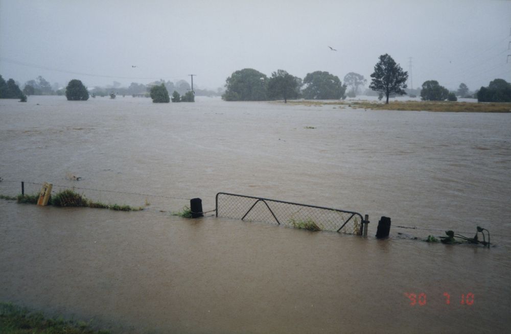 Flood waters from the South Pine River at Strathpine, April / May 1996