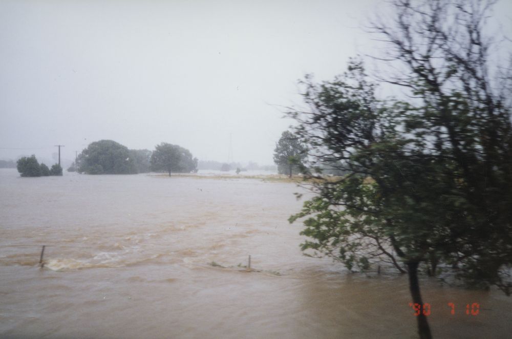 Flood waters from the South Pine River at Strathpine, April / May 1996