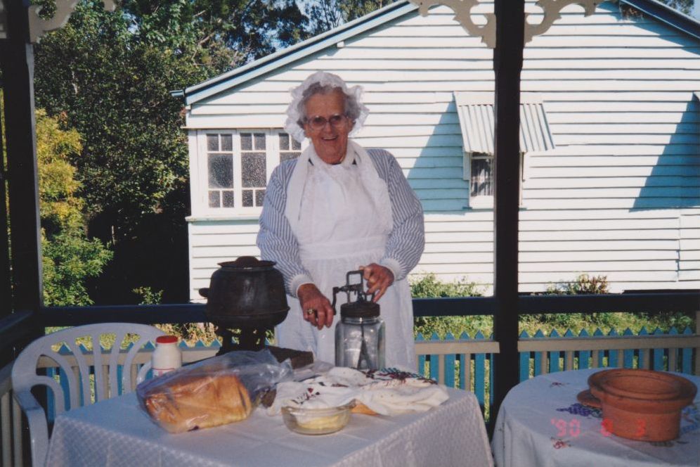 Butter making demonstration
