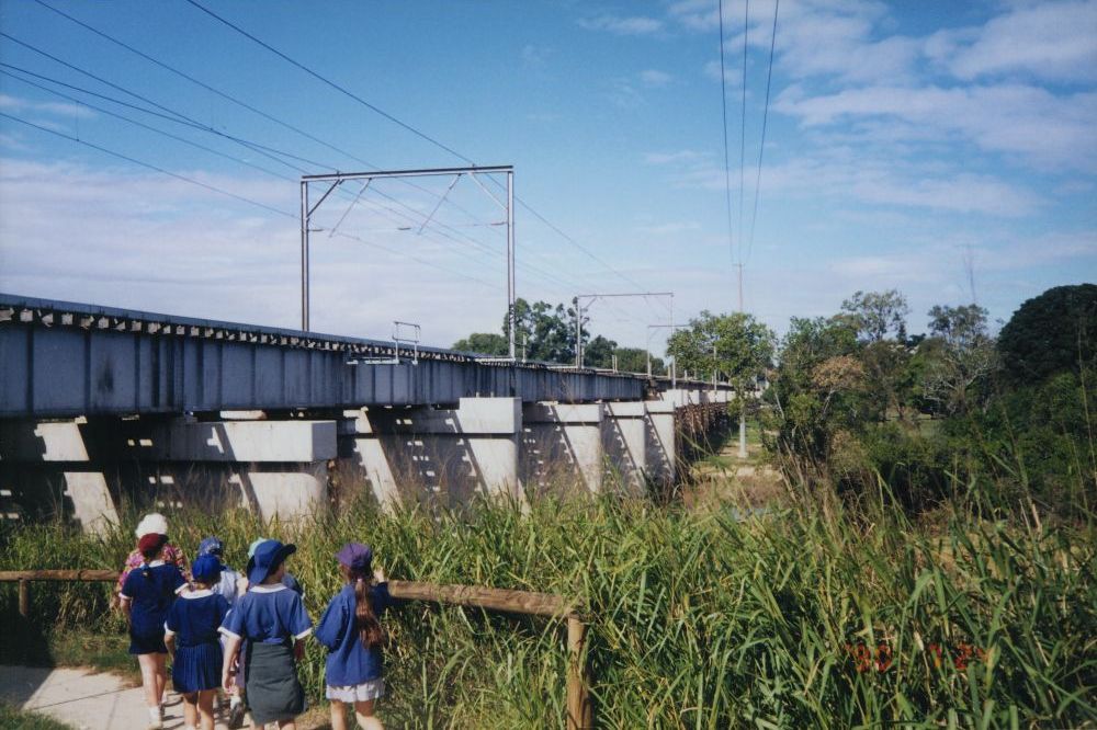 North Pine River railway bridge, 1996
