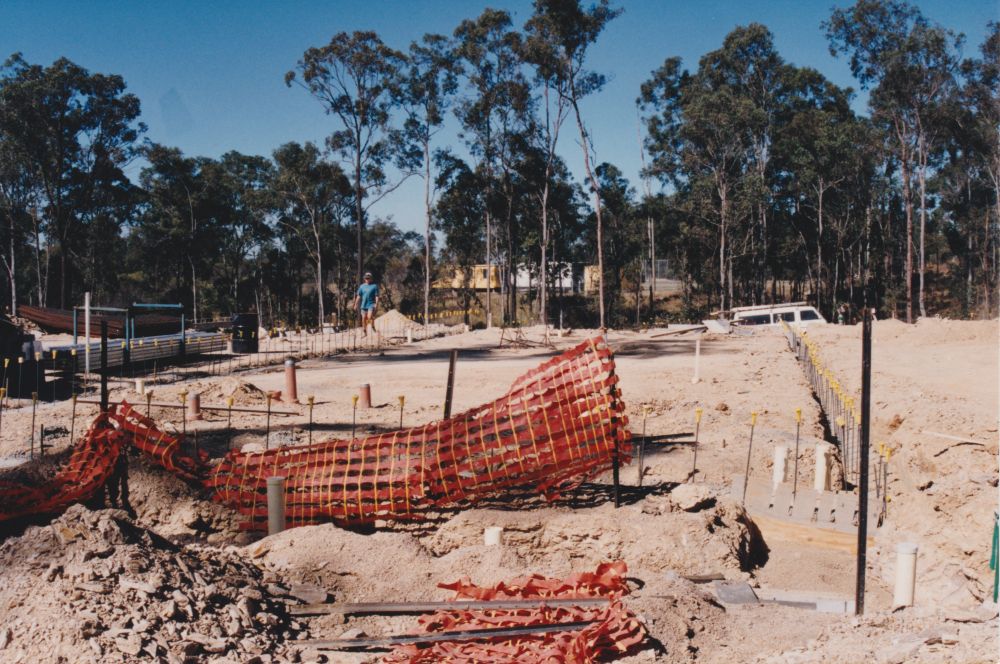 Early construction of the Albany Creek Aquatic and Recreation Centre (later Albany Creek Leisure Centre)