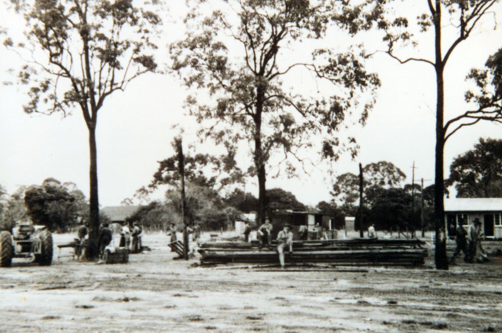 Camp of 548 Squadron airmen near the A2 Strathpine Airstrip (now Spitfire Avenue) during World War II, 1944