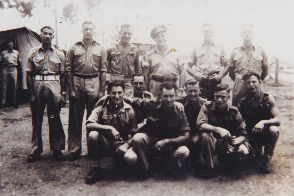 Group of Australian Army men camped at Strathpine, 1944
