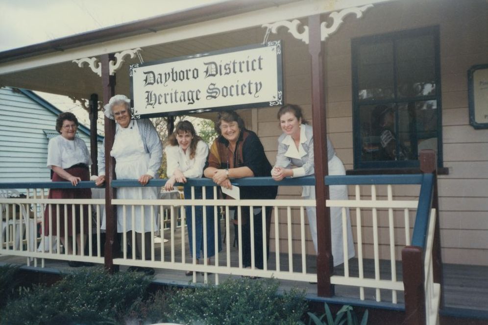 Members of the Dayboro District Heritage Society at the Dayboro Day celebrations, 1996