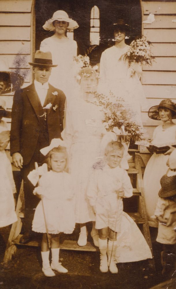Wedding of William H. Morgan and Ellen V. Ebert at Lawnton, 1922