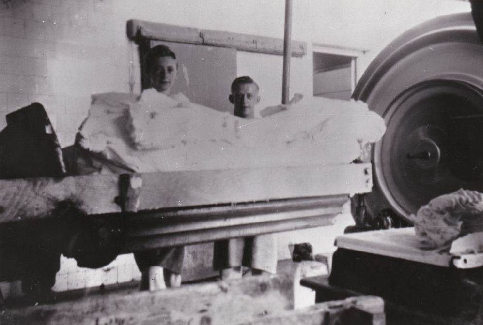 Making butter, Dayboro, ca. 1920