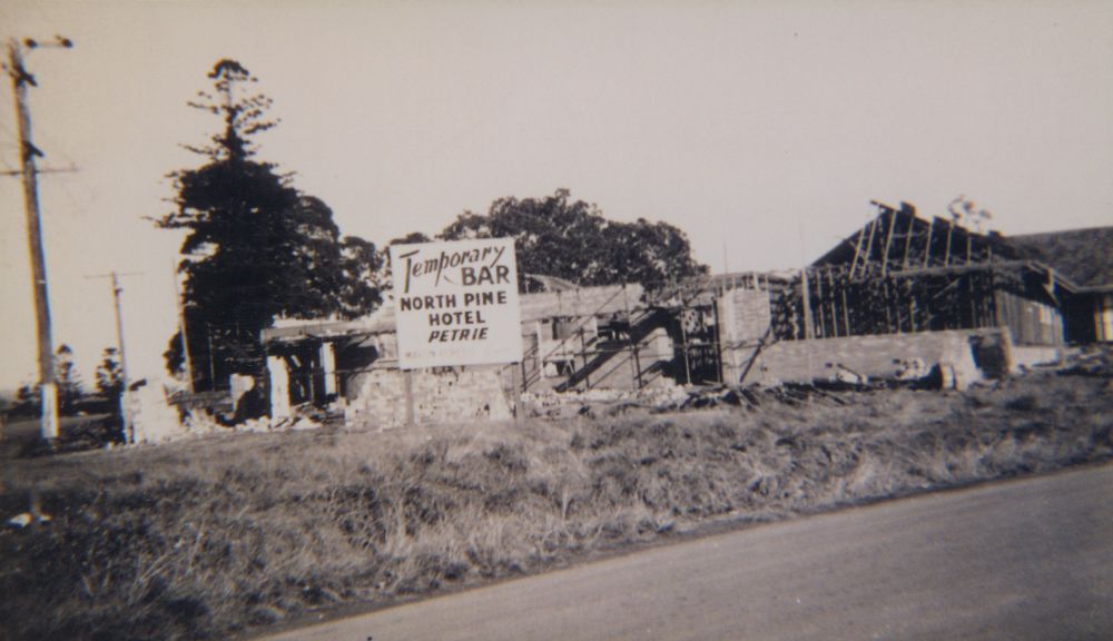 Petrie Hotel under construction, 1956