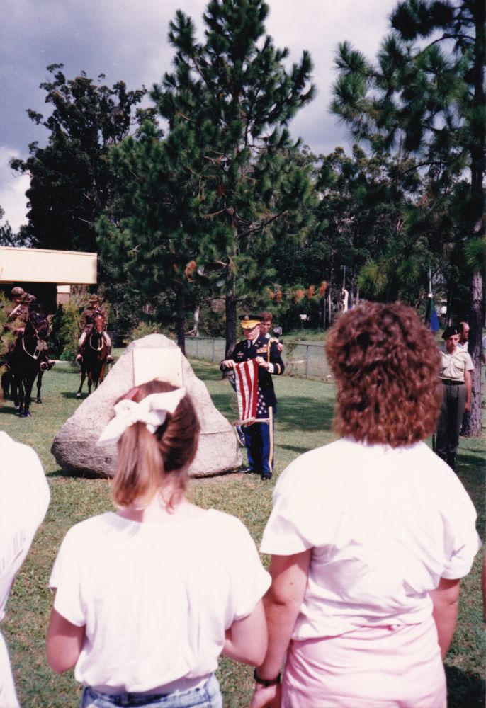 Unveiling of plaque ceremony honouring the United States of America (US) 1st Cavalry Division, 1988