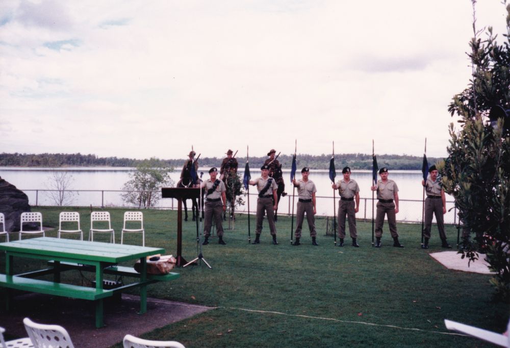 Unveiling of plaque ceremony honouring the United States of America (US) 1st Cavalry Division, 1988