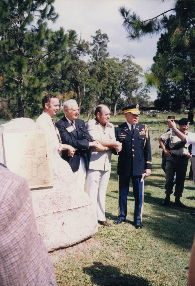 Unveiling of plaque ceremony honouring the United States of America (US) 1st Cavalry Division, 1988