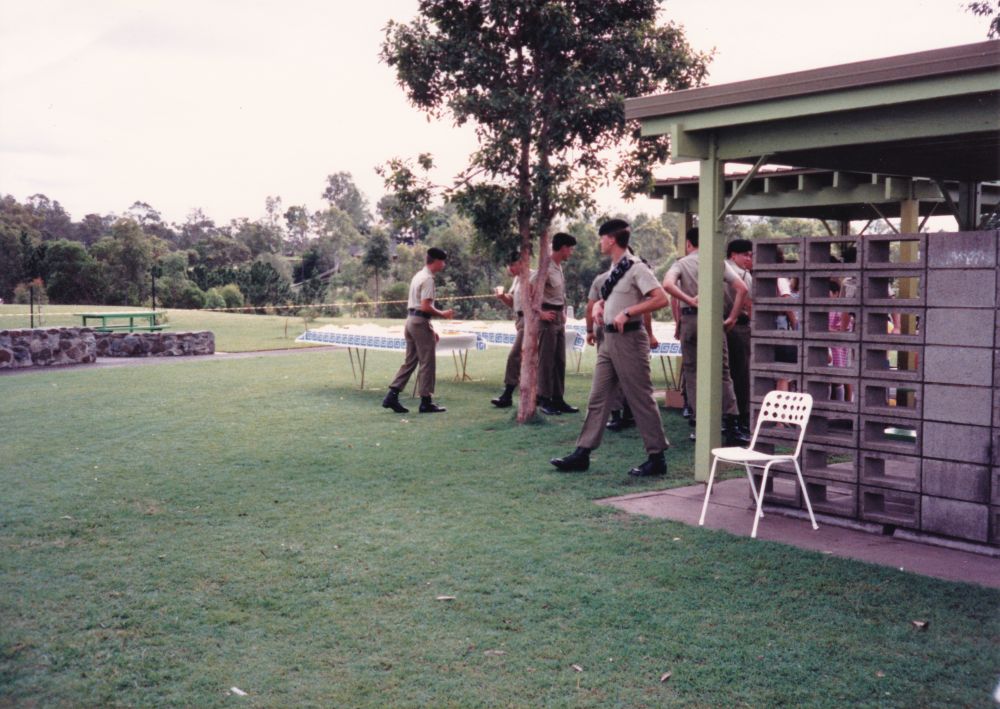 Unveiling of plaque ceremony honouring the United States of America (US) 1st Cavalry Division, 1988
