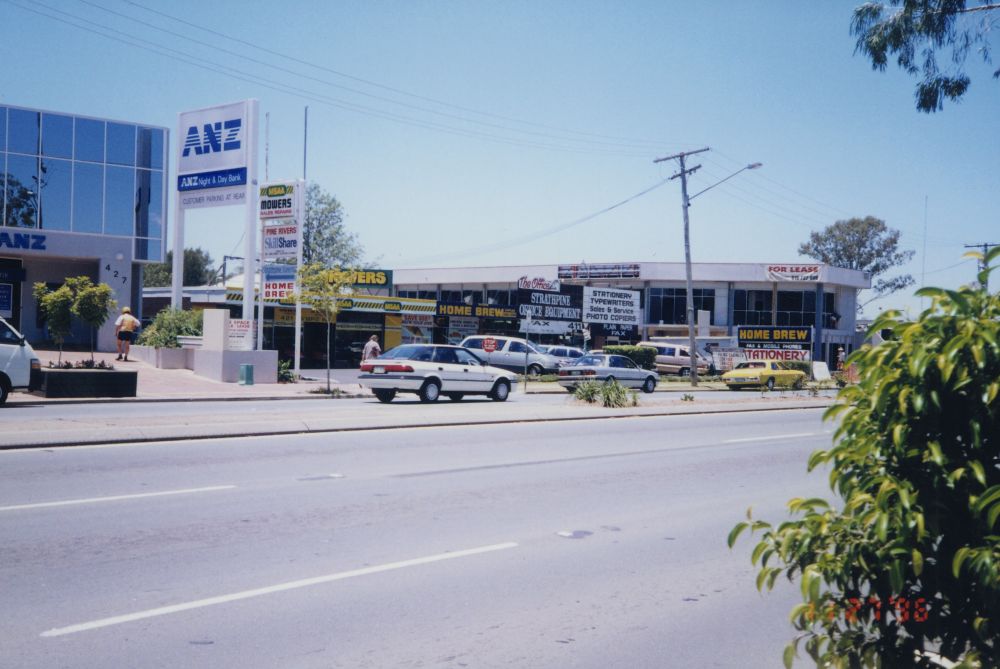 Retail shops along Gympie Road Strathpine, 1996