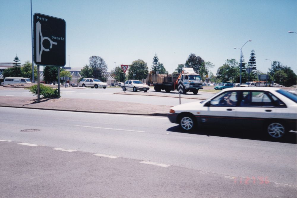 Roundabout at the intersection of Gympie Road and Dixon Street Strathpine, 1996