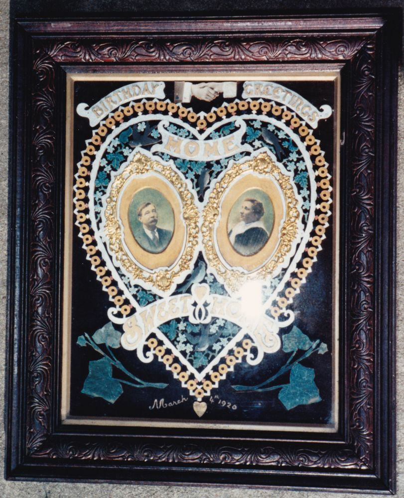 Photograph of framed fretwork made by Thomas Cook