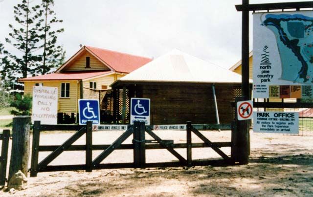Entrance gates to the North Pine Country Park, ca. 1980s