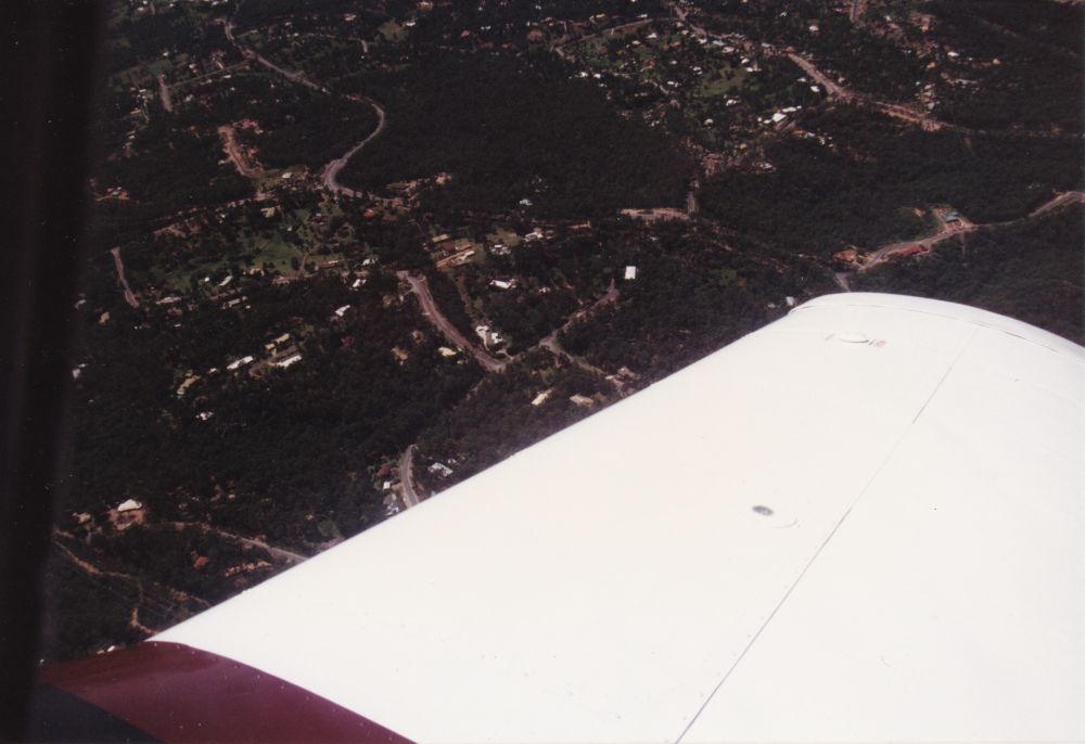 Aerial view over the acreage areas of Eatons Hill, Cashmere (Qld.) and Warner, 1996