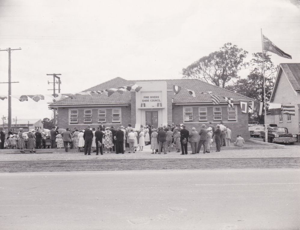 Opening of the Pine Rivers Shire Council building, Strathpine, 1960