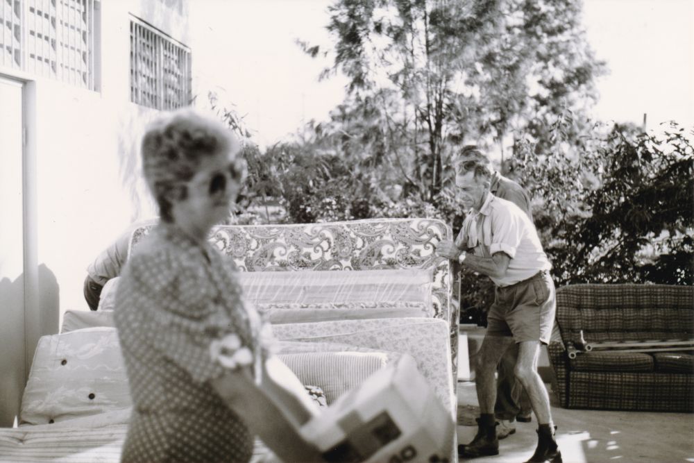 Collecting for Charleville (Qld.) Flood Relief Fund, October 1990