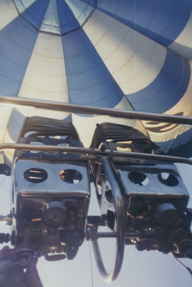 Looking up inside a hot air balloon, 1994
