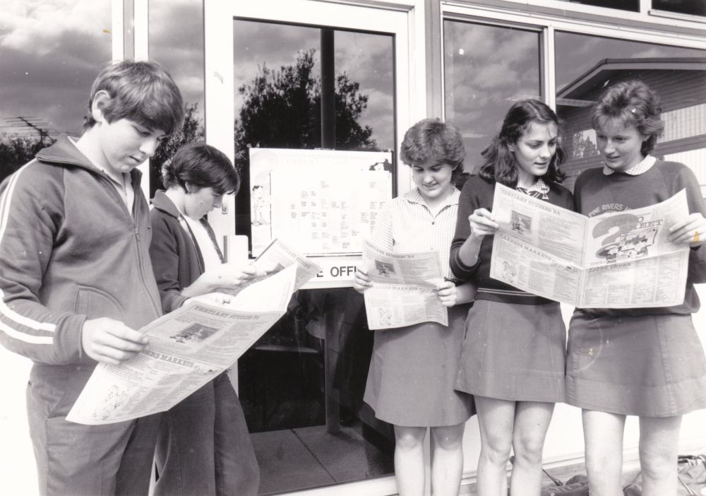 Students from Pine Rivers State High School, ca. 1980s