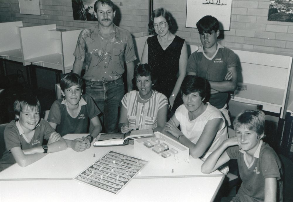 Students and teachers from Pine Rivers State High School, ca. 1980s