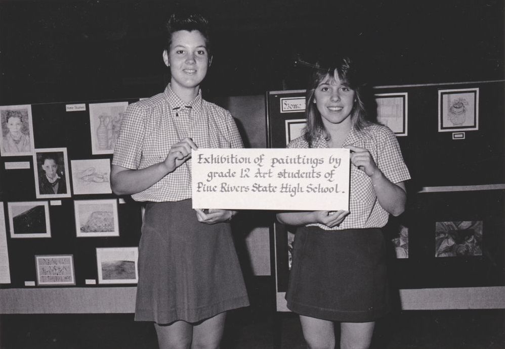 Art exhibition at Pine Rivers State High School, ca. 1980s