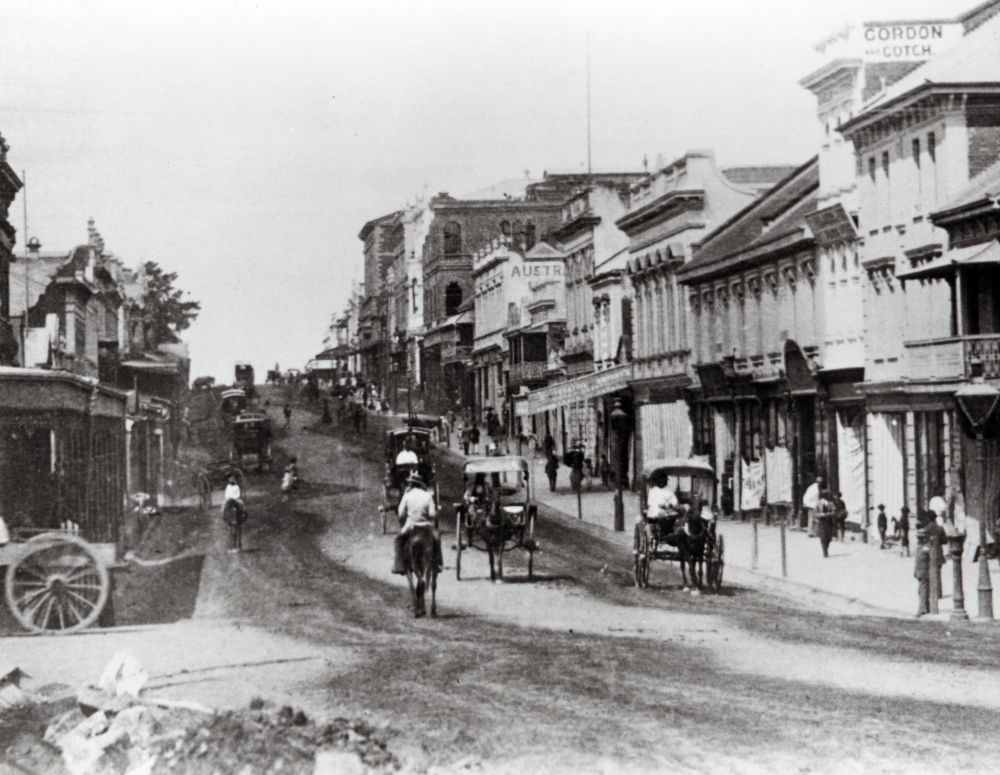 Early photo of Adelaide Street Brisbane, ca. 1875