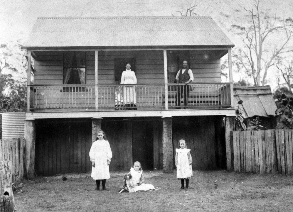 McLachlan's home and store in the Dixons Hill area, Redcliffe Road (later Anzac Avenue) Kallangur, mid 1890s