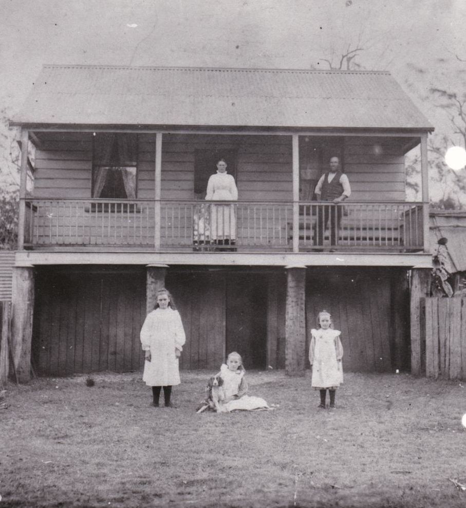 McLachlan's home and store in the Dixons Hill area, Redcliffe Road (later Anzac Avenue) Kallangur, mid 1890s