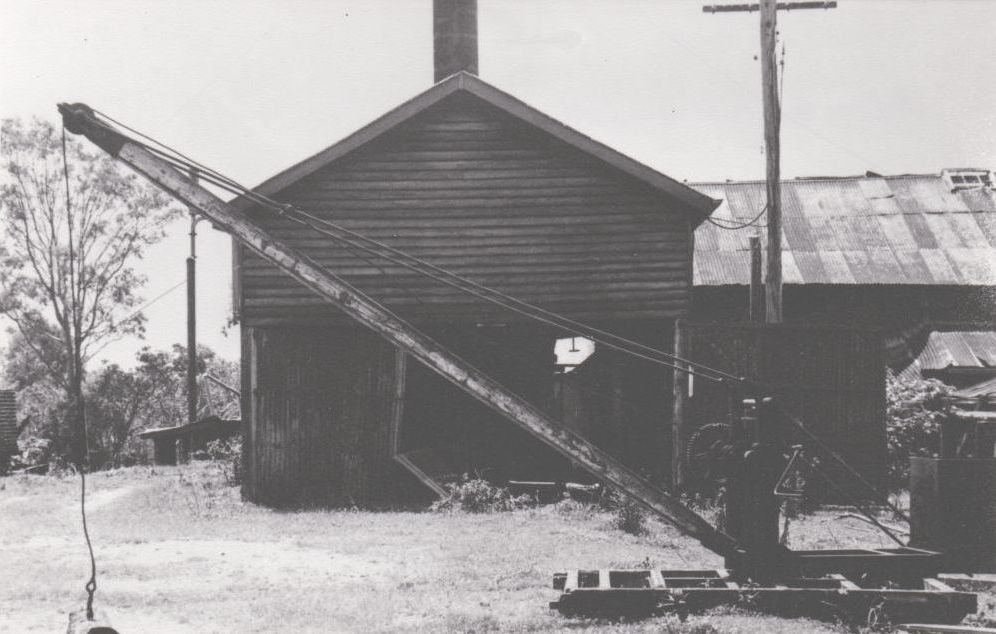 Portion of the Normanby Distillery buildings at Strathpine in disrepair, ca. 1970
