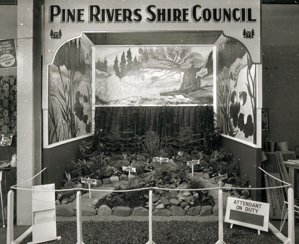 Pine Rivers Shire Council horticultural display at a show, 1960s
