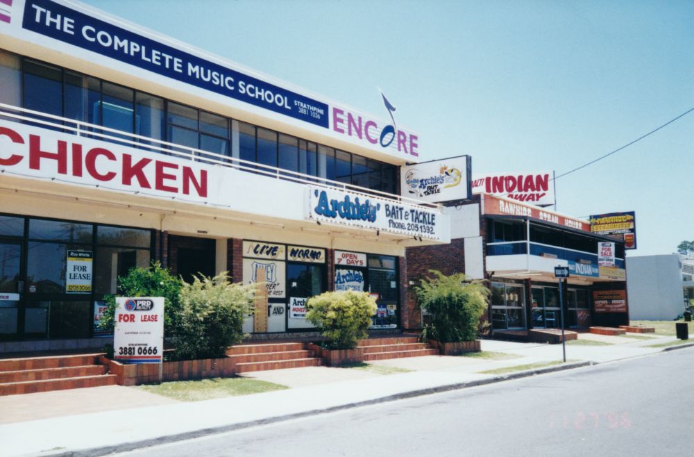 Shops along Gympie Road Strathpine, 1996