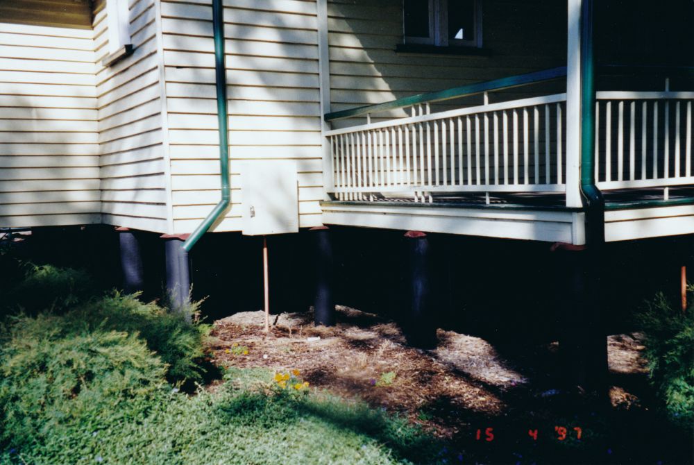 View of the foundations of the North Pine School of Arts at Petrie, 1997