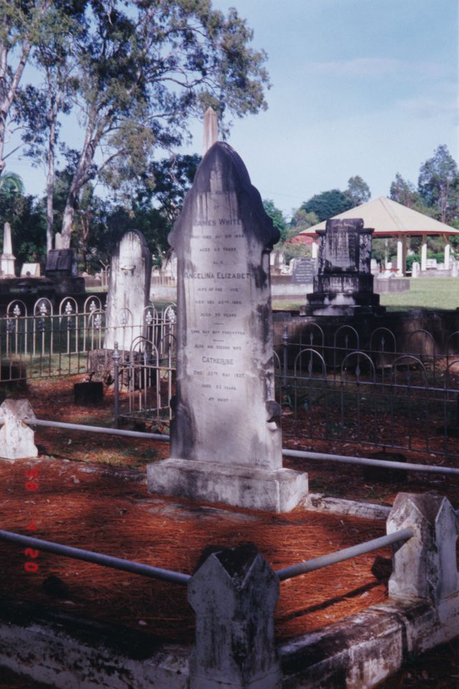 Graves of James White and family at Lawnton Cemetery, 1998