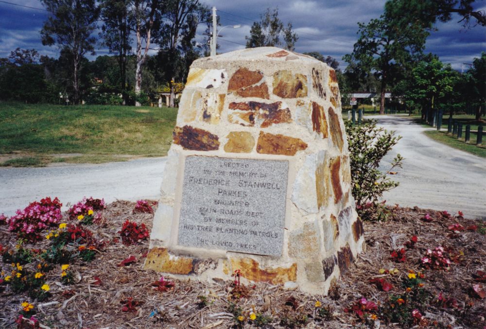 Memorial to Frederick Stanwell Parkes, Petrie, 1998